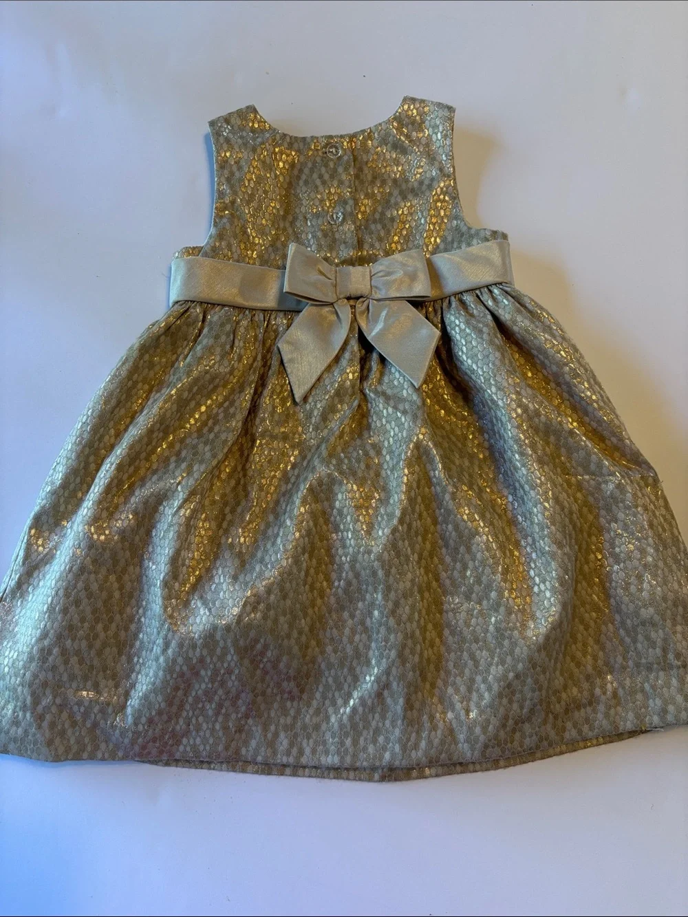 Gymboree Metallic Gold Dot Party Dress